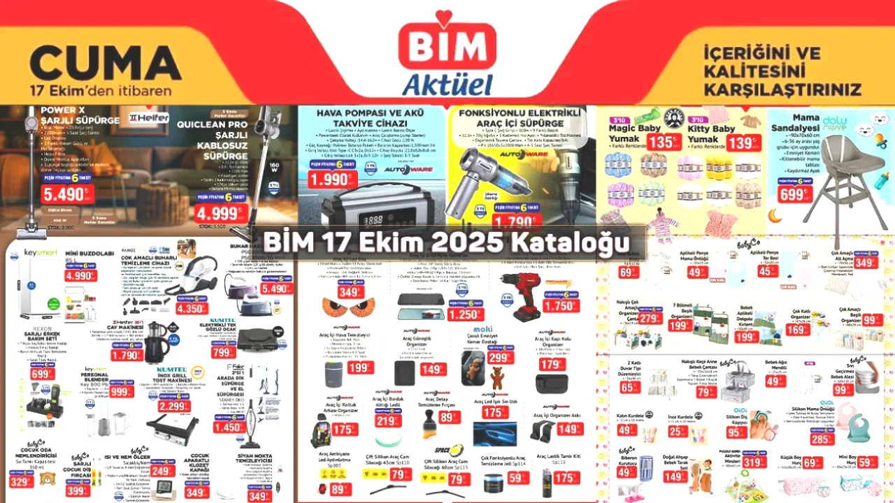BİM 17 Ekim 2025 Aktüel Ürünler Kataloğu: Kaçırılmayacak Fırsatlar ve İndirimler!
